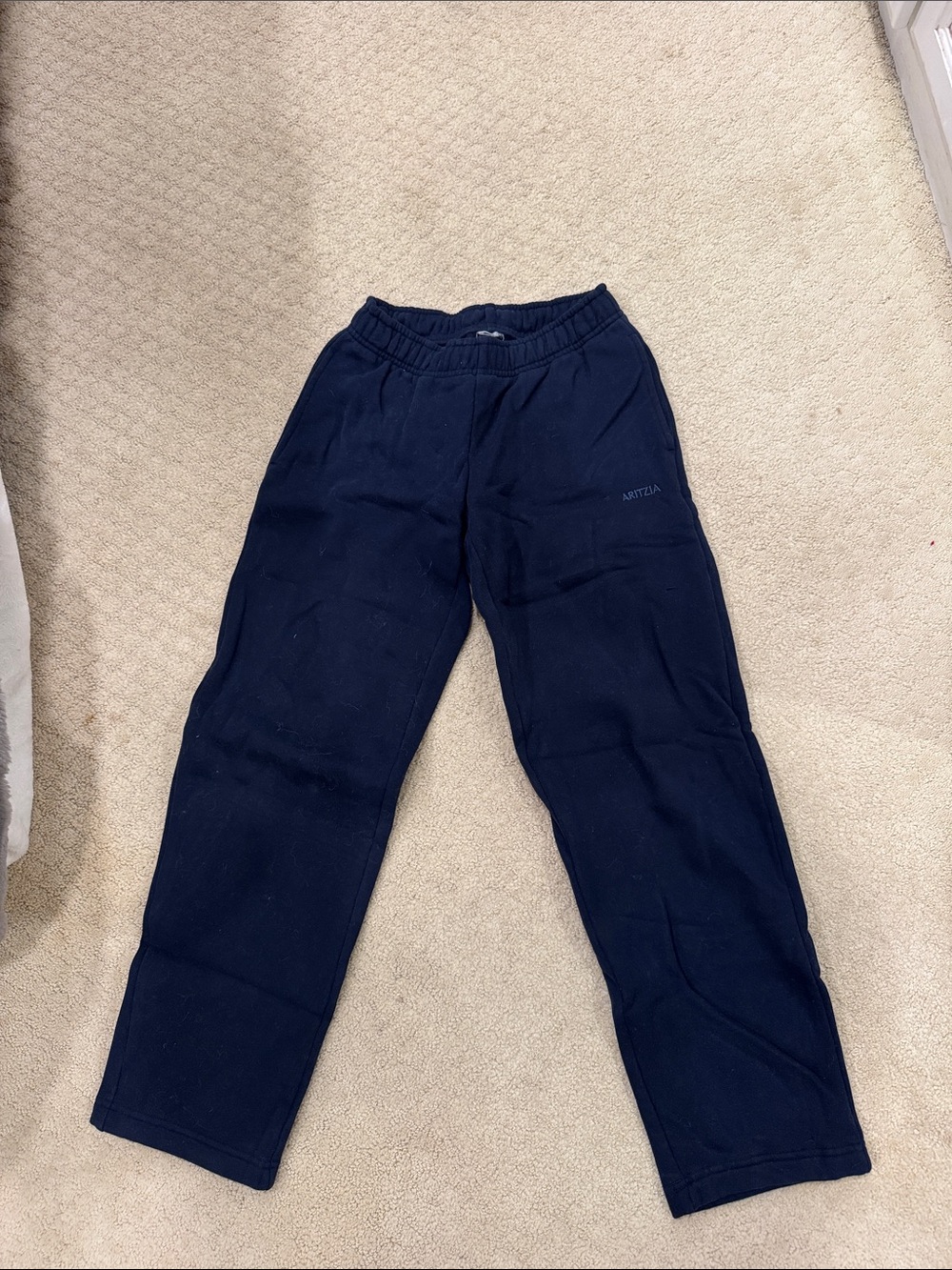 Aritzia Men’s Navy Elastic-Waist Sweatpants